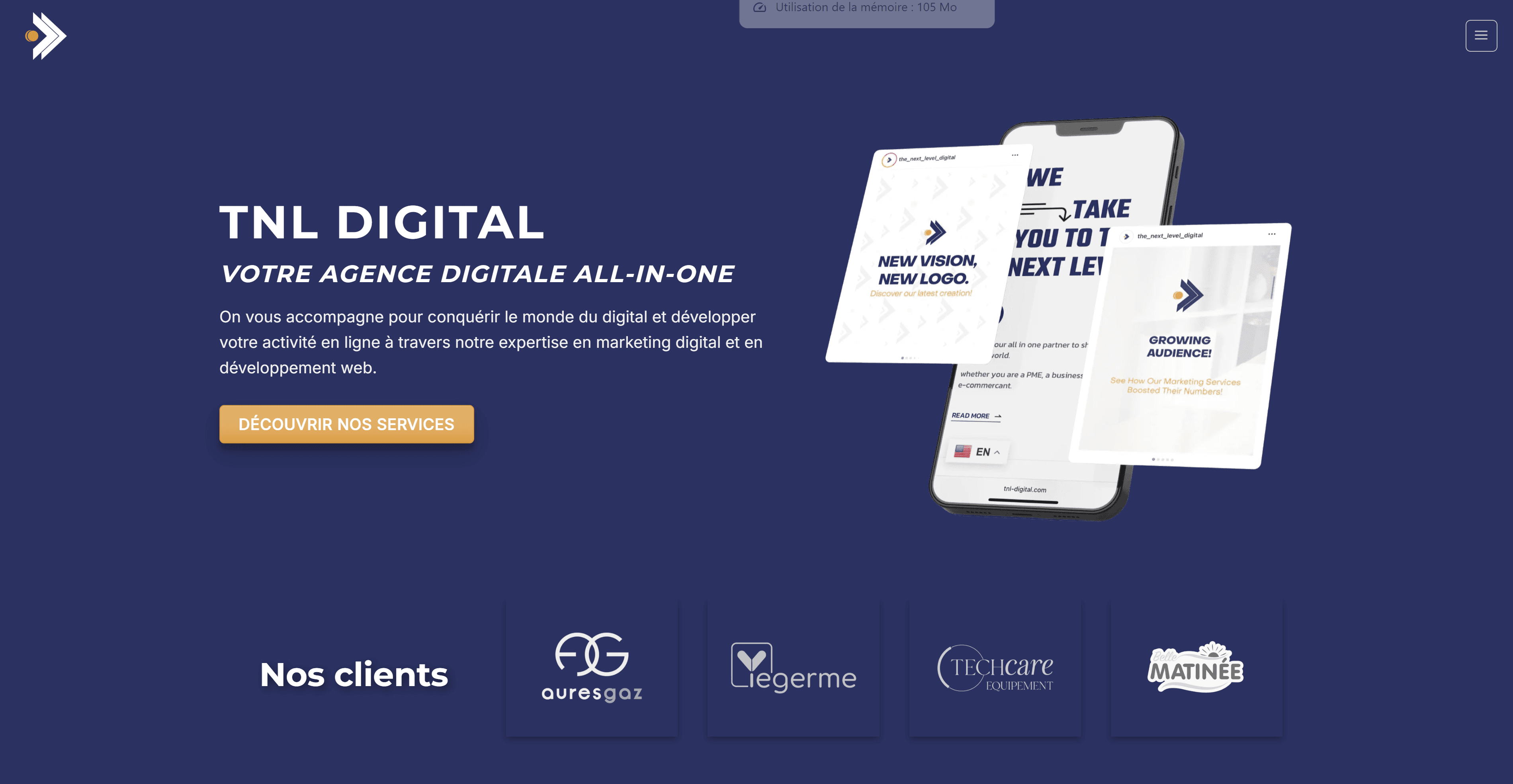 TNL Digital Agency — website screenshot